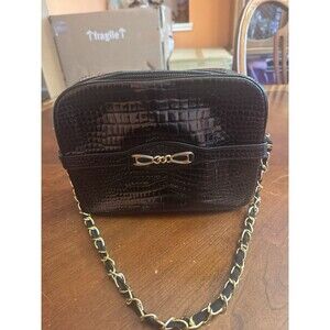 Vintage Morris Moskowitz Leather Purse Shoulder Bag Black With Short Strap